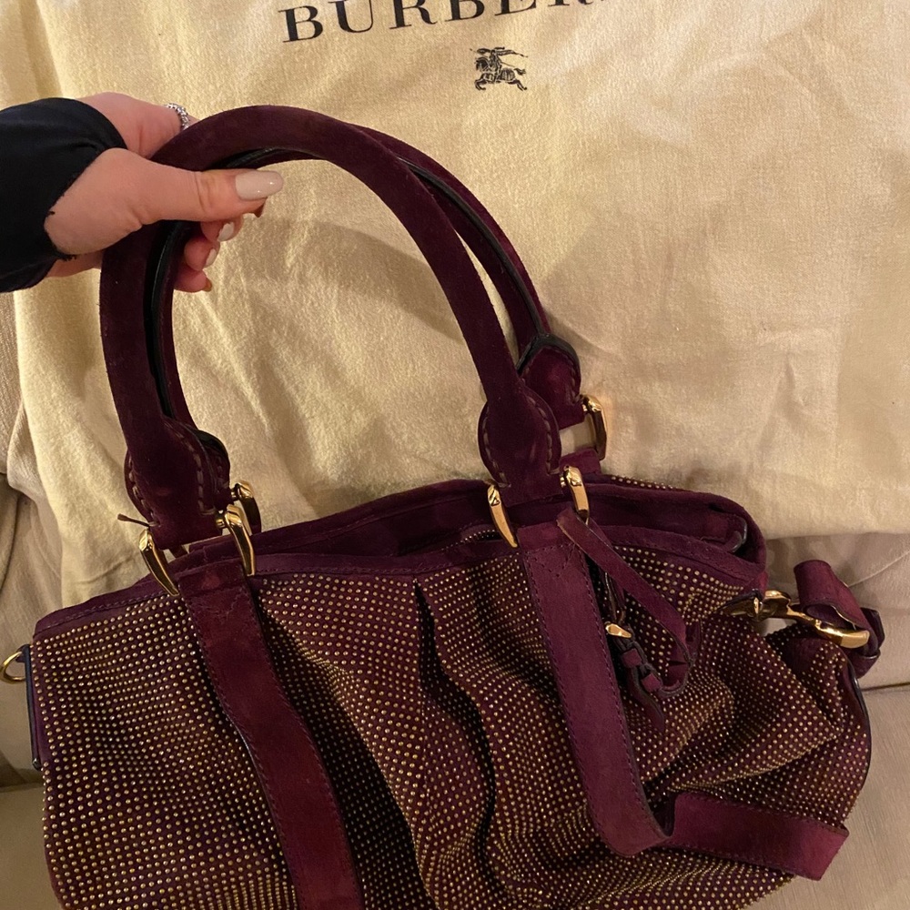 Gorgeous deep purple Burberry purse!